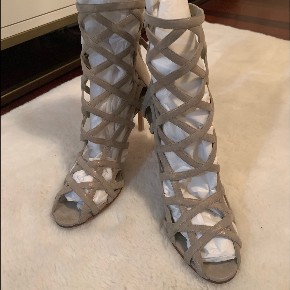 New Manolo Blahnik cage booties